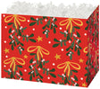 Mistletoe Bows - Basket Box - 10-1/4 x 6 x 7-1/2"