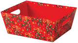Mistletoe Bows - Basket Tray - 12 x 9-1/2 x 4-1/2"