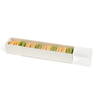 White - Macaroon Box Base - (Base) 12 x 2-1/4 x 2"