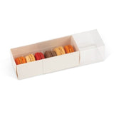 White - Macaroon Box Base - (Base) 6 x 2-1/4 x 2"