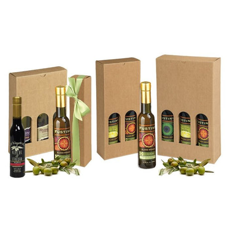 Olive Oil & Vinegar Textured Kraft Boxes