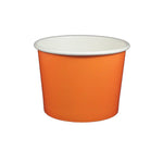 Solid Orange - Ice Cream Cup - (6 oz) 3-3/4" (Dia) x 1-15/16" H