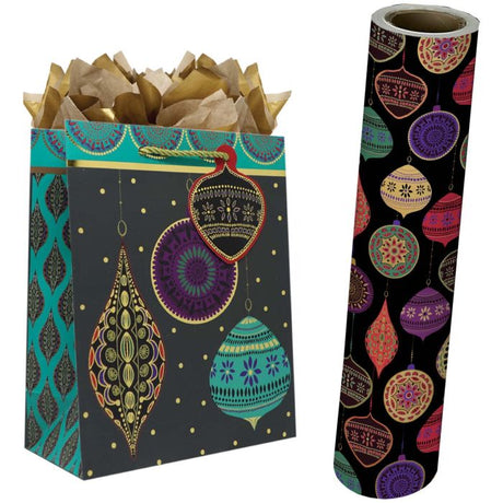 Opulent Ornament Gift Bags, Wrapping Paper, & Mailers