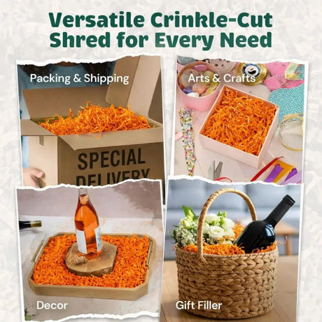 10 LB Orange Crinkle Paper