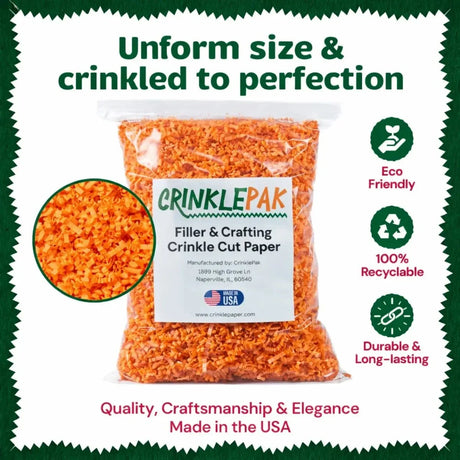 10 LB Orange Crinkle Paper