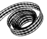 Black - Party Plaid Ribbon - 1/4" x 100 Yards