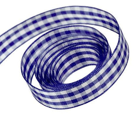 Navy - Party Plaid Ribbon - 1/4" x 100 Yards