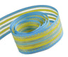 Light Blue / Yellow - Party Stripes (Wired Edge) Ribbon - 1-1/2" x 50 Yards