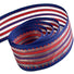 Navy / Red - Party Stripes (Wired Edge) Ribbon - 1-1/2" x 50 Yards