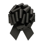 Black - Flora-Satin Perfect Bow - 5-1/2" Width Bow with 20 Loops (1-7/16" Ribbon Width)