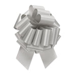 Silver - Flora-Satin Perfect Bow - 5-1/2" Width Bow with 20 Loops (1-7/16" Ribbon Width)