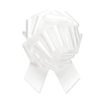 White - Flora-Satin Perfect Bow - 5-1/2" Width Bow with 20 Loops (1-7/16" Ribbon Width)