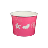 Fruit Pattern Pink - Ice Cream Cup - 24 oz