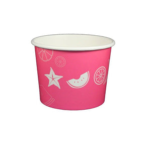 Fruit Pattern Pink - Ice Cream Cup - 32 oz