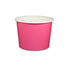 Solid Pink - Ice Cream Cup - (4 oz) 3" (Dia) x 1-15/16" H