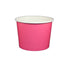 Solid Pink - Ice Cream Cup - (6 oz) 3-3/4" (Dia) x 1-15/16" H