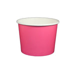 Solid Pink - Ice Cream Cup - (6 oz) 3-3/4" (Dia) x 1-15/16" H