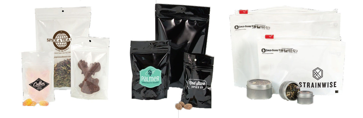 Clear - Stand Up Zipper Pouches - 3 x 1-1/2 x 5"