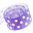 Delphinium / White Dots - Chiffon Pop Dots Ribbon - 1-1/2" x 50 Yards