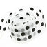 White / Black Dots - Chiffon Pop Dots Ribbon - 1-1/2" x 50 Yards