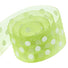 Spring Green / White Dots - Chiffon Pop Dots Ribbon - 1-1/2" x 50 Yards