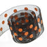 Black / Orange Dots - Chiffon Pop Dots Ribbon - 1-1/2" x 50 Yards