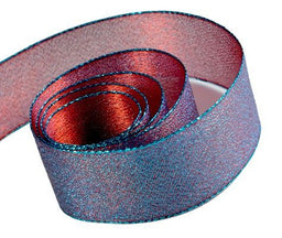 Royal / Red - Precious Frost Ribbon - 1-1/2" x 50 Yards