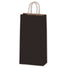 Matte Kraft Black - Wine Bag - Paper - 6-1/2 x 3-1/2 x 13" (Double Bottle)
