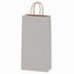 Matte Kraft Metallic Silver - Wine Bag - Paper - 6-1/2 x 3-1/2 x 13" (Double Bottle)