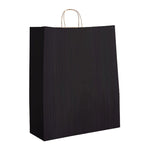 Black Varnish Stripe - Matte Shopping Bags - 16 x 6 x 19-1/4"