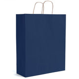 Matte Kraft Navy - Matte Shopping Bags - 16 x 6 x 19-1/4"