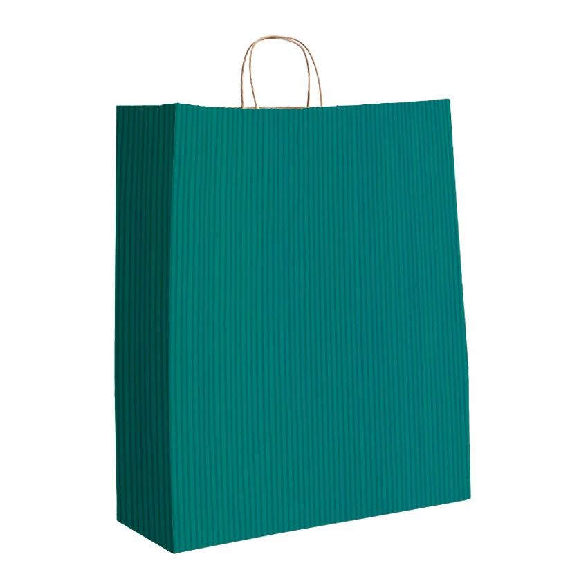 Ocean Varnish Stripe - Matte Shopping Bags - 16 x 6 x 19-1/4"