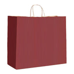 Brick Red Varnish Stripe - Matte Shopping Bags - 16 x 6 x 12-3/8"
