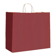 Brick Red Varnish Stripe - Matte Shopping Bags - 16 x 6 x 12-3/8"