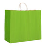 Bright Green Varnish Stripe - Matte Shopping Bags - 16 x 6 x 12-3/8"