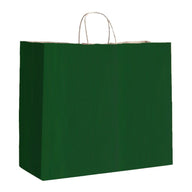 Forest Green Varnish Stripe - Matte Shopping Bags - 16 x 6 x 12-3/8"