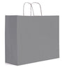 Matte Kraft Slate Gray - Matte Shopping Bags - 16 x 6 x 12-3/8"