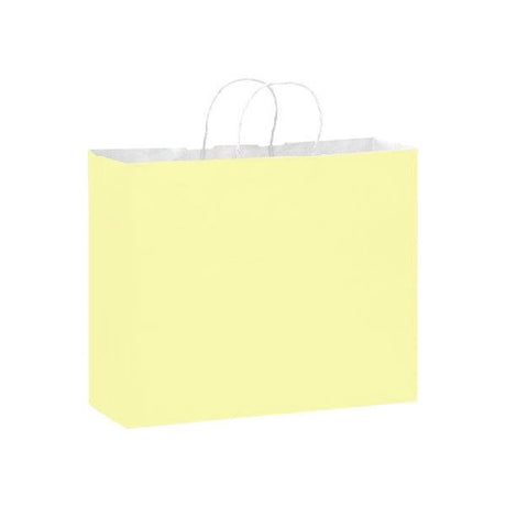 Matte Pastel Yellow - Matte Shopping Bags - 16 x 6 x 12-3/8"