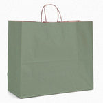 Matte Metallic Sage - Shopping Bag - 16 x 6 x 12-3/8"