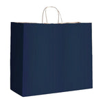 Navy Varnish Stripe - Matte Shopping Bags - 16 x 6 x 12-3/8"