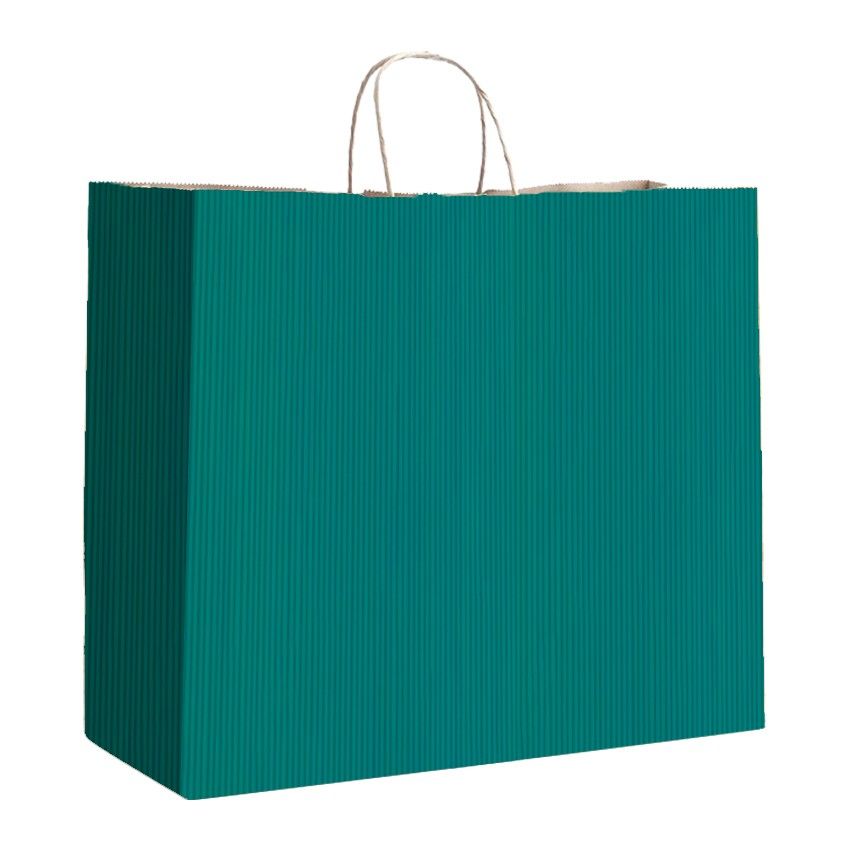 Ocean Varnish Stripe - Matte Shopping Bags - 16 x 6 x 12-3/8"