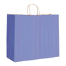 Pastel Blue Varnish Stripe - Matte Shopping Bags - 16 x 6 x 12-3/8"