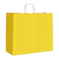 Yellow Varnish Stripe - Matte Shopping Bags - 16 x 6 x 12-3/8"