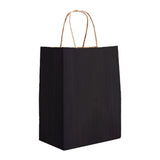 Black Varnish Stripe - Matte Shopping Bags - 8 x 4-3/4 x 10-3/8"