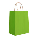 Bright Green Varnish Stripe - Matte Shopping Bags - 8 x 4-3/4 x 10-3/8"