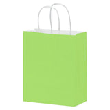 Matte Lime Green - Matte Shopping Bags - 8 x 4-3/4 x 10-3/8"
