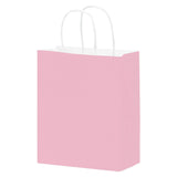 Matte Pink - Matte Shopping Bags - 8 x 4-3/4 x 10-3/8"