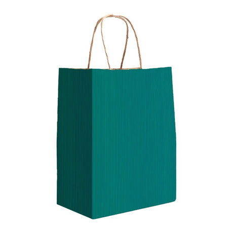 Ocean Varnish Stripe - Matte Shopping Bags - 8 x 4-3/4 x 10-3/8"