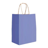 Pastel Blue Varnish Stripe - Matte Shopping Bags - 8 x 4-3/4 x 10-3/8"