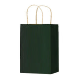 Matte Kraft Hunter Green - Matte Shopping Bags - 5-1/4 x 3-1/4 x 8-3/8"